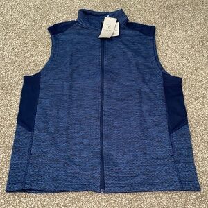 NWT PGA Tour Peacoat Heather Full Zip Vest